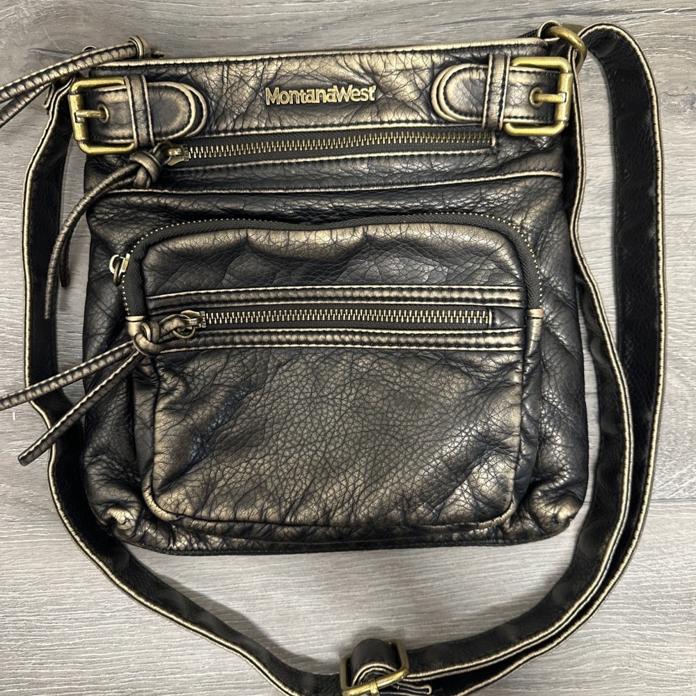 Montana West Crossbody Bag for Women Multi Pocket Shoulder Bag Washed Leather